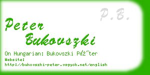 peter bukovszki business card